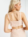 Jasnomorelowy koronkowy top (38)
