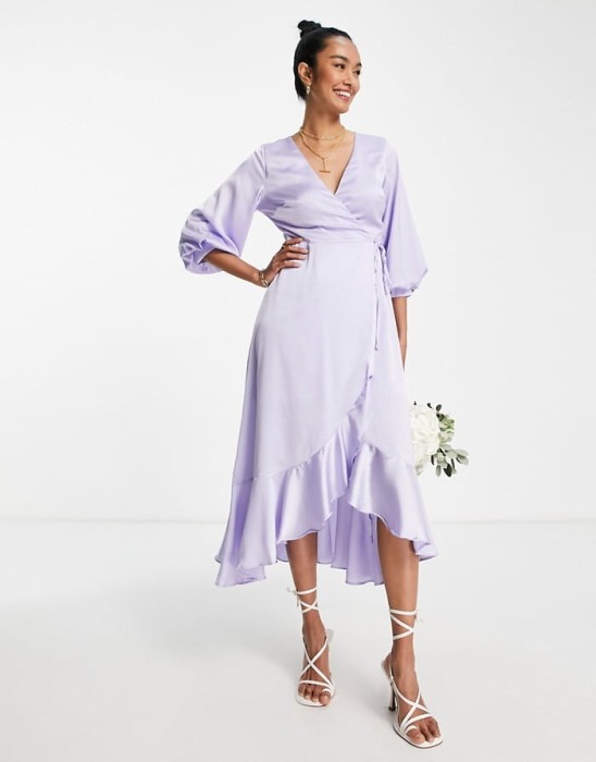 Asymetryczna sukienka wiązanie (42)