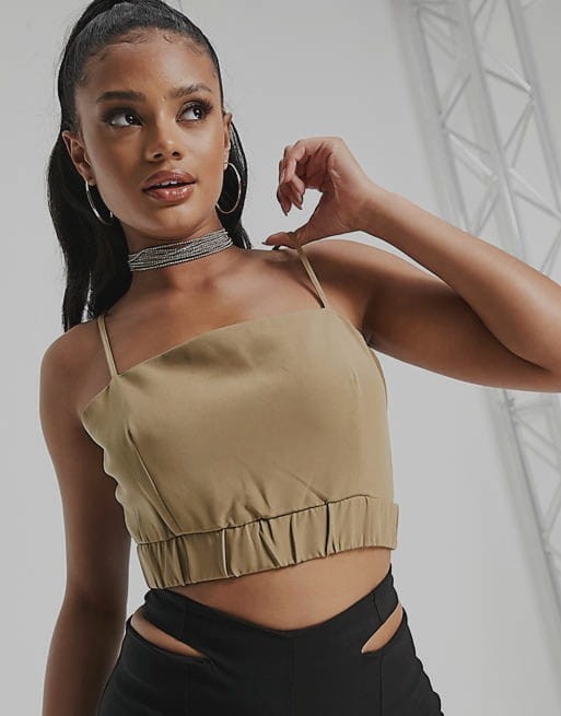 Khaki top ramiączka (34)