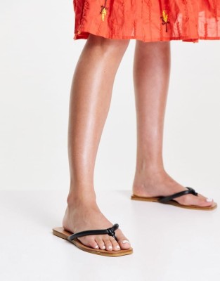 Czarne klapki japonki (41)