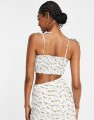 Biały top floral print (40)