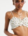 Biały top floral print (40)