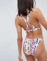 Kolorowa góra od bikini kratka (38)