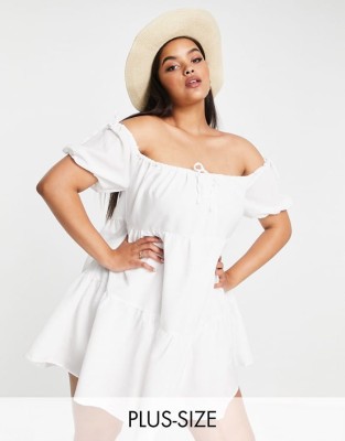 Biała sukienka off shoulder (46)