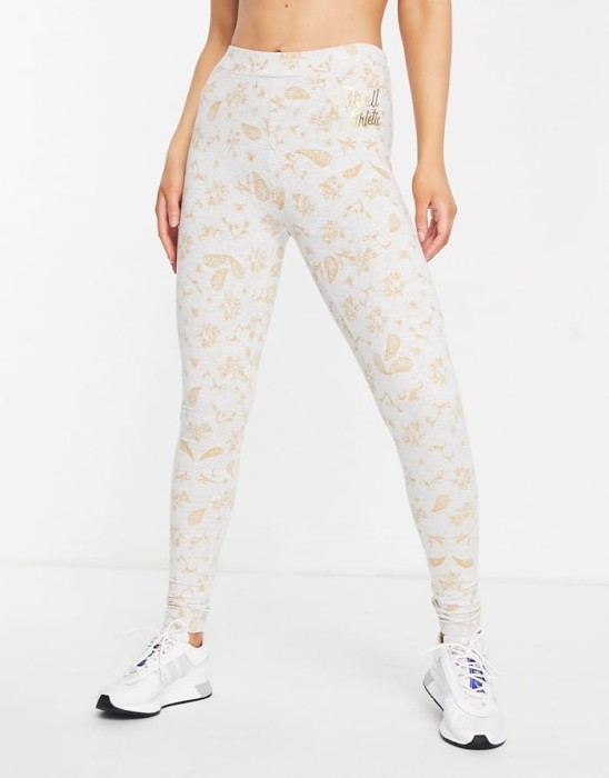 Jasnoszare legginsy wzór (S)