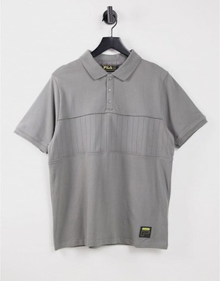 Szara luźna koszulka polo (S)