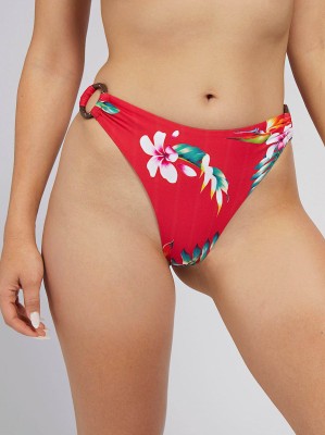 Czerwone figi bikini wzór (L)