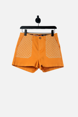 Pomarańczowe szorty guziki (38)