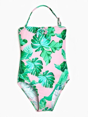 Różowy strój kąpielowy print (14L)