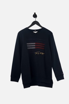 Granatowa bluza rozcięcia (S)