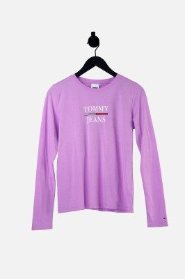 Fioletowy t-shirt długi rękaw (S)