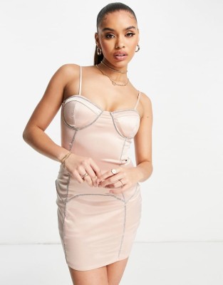 Satynowa sukienka mini (36)