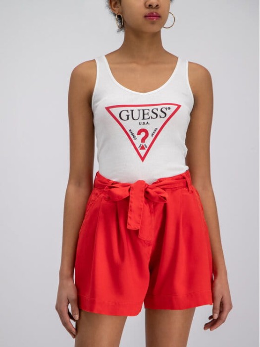 Guess Guess Szorty materiałowe W92D55 WBFI0 Czerwony_yythk (2).jpg
