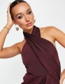 Burgundowa sukienka mini (32)