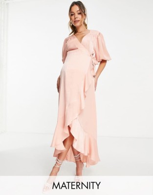 Satynowa suknia maxi (36)