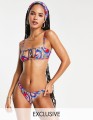 Niebieskie wzorzyste figi bikini (38)