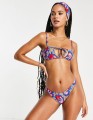 Niebieskie wzorzyste figi bikini (38)