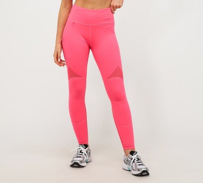Różowe legginsy wysoki stan (XS)