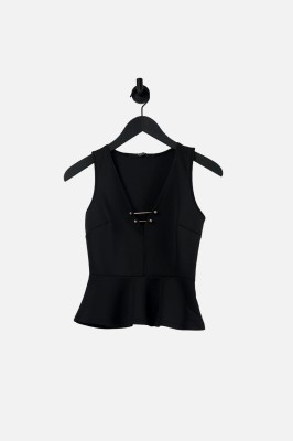 CZARNA BLUZKA V NECK (XS)