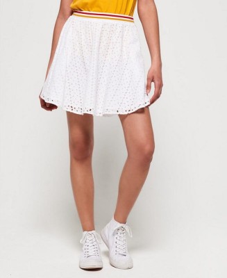 Biała ażurowa spódnica (38)