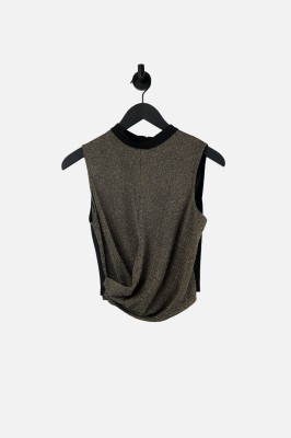 Czarna bluzka wzorzysty przód (XL)
