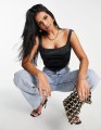 Czarny satynowy top (34)