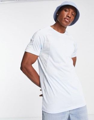 Luźny błękitny t-shirt (S)