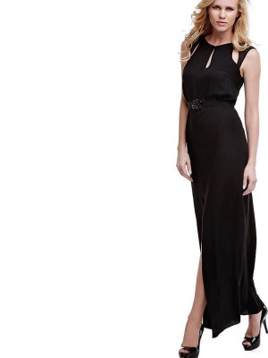 CZARNA SUKIENKA MAXI CUT OUT (XS)