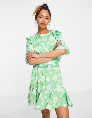 Zielona bluzka floral print (32)