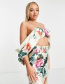 Pistacjowy top floral print (34)