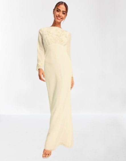 Maxi sukienka ecru haft (40)