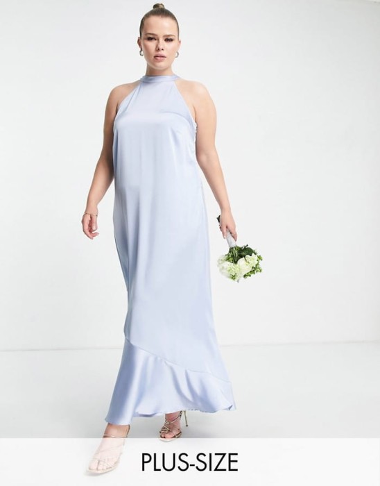 Jasnoniebieska sukienka wiązanie (48)