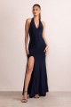 Granatowa asymetryczna sukienka (32)