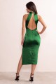 Zielona satynowa sukienka midi (36)