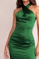 Zielona satynowa sukienka midi (40)