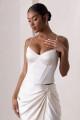 Ecru satynowy top (42)