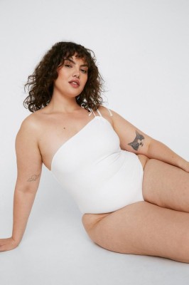 Białe monokini one shoulder (46)