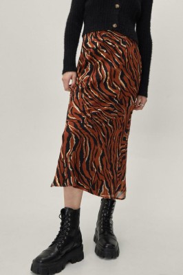 Kolorowa spódnica midi animal print (38)