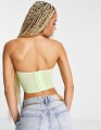 Satynowy zielony top (75B)
