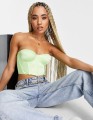 Satynowy zielony top (75B)