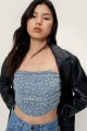 Niebieski top kwiaty off shoulder (40)
