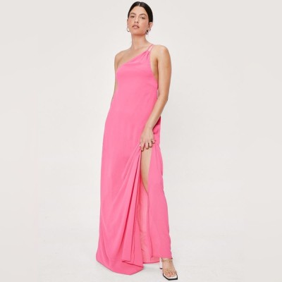 Różowa szyfonowa sukienka maxi (32)