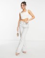 Ecru satynowy top (36)
