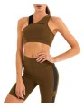Asymetryczny top khaki (40)