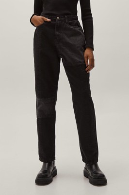 Czarne mom jeans kieszenie (34)