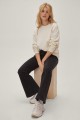 Black Petite Recycled Flare Jeans image number 1.jpg