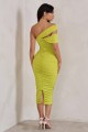 Limonkowa sukienka ołówkowa (42)
