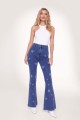 Recycled Star Print Flared Denim Jeans image number.jpg
