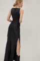 Czarna satynowa sukienka maxi (34)