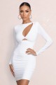 Śmietanowa sukienka cut out (42)